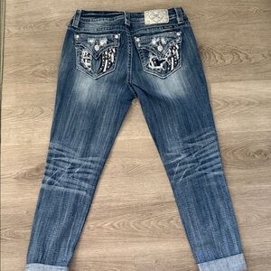 Embellished Dark Blue Women’s Jeans